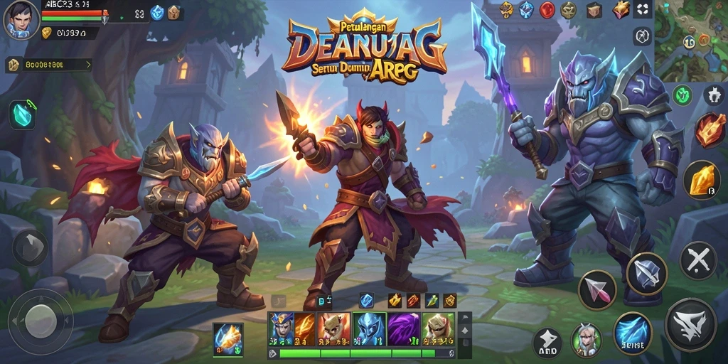 Tampilan gameplay seru dalam permainan ARPG yang menantang.
