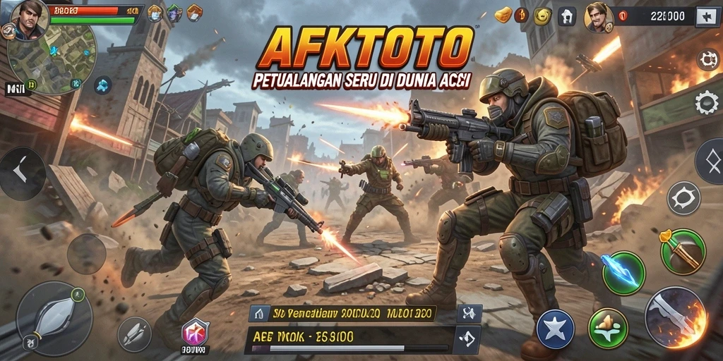 Tangkapan layar gameplay AFKTOTO menampilkan aksi seru dan karakter dinamis.
