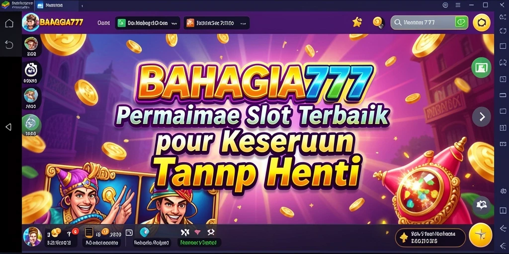 Tampilan gameplay BAHAGIA777 menampilkan permainan Slot yang menarik.