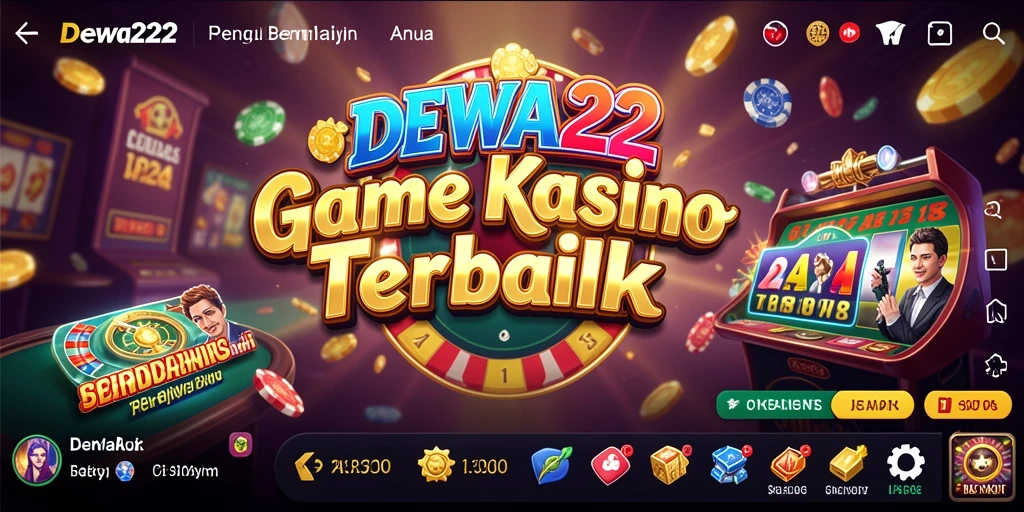 Tampilan dinamis dari gameplay Kasino DEWA22 yang mendebarkan.