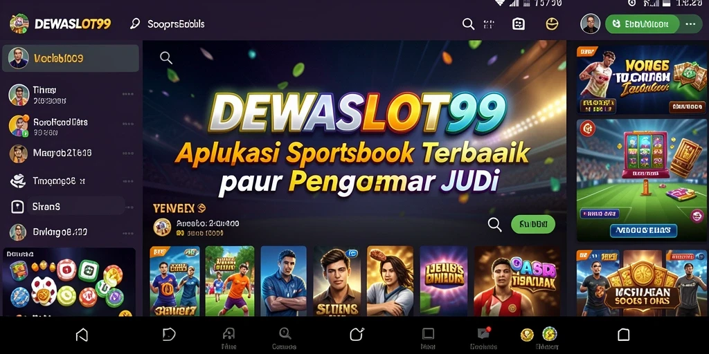 Screenshot DEWASLOT99 menampilkan berbagai pilihan taruhan olahraga.