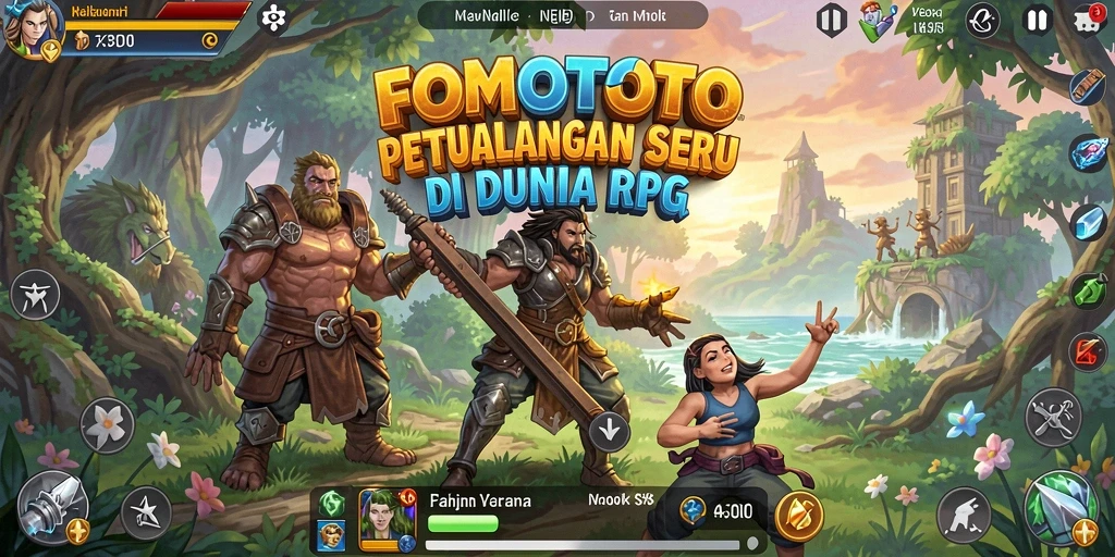 Gameplay FOMOTOTO yang menampilkan pertarungan epik dan petualangan mendebarkan.