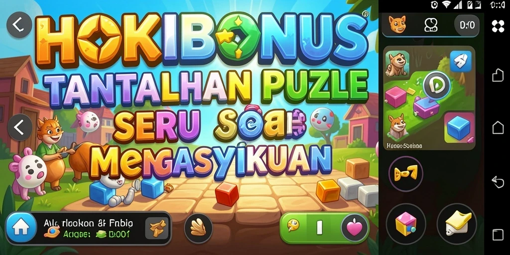 Screenshot HOKIBONUS menampilkan gameplay Puzzle yang menantang dan menarik.