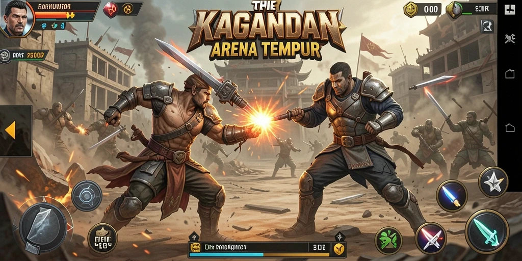 Tampilan gameplay KAGANDAN yang mendebarkan dan penuh aksi.