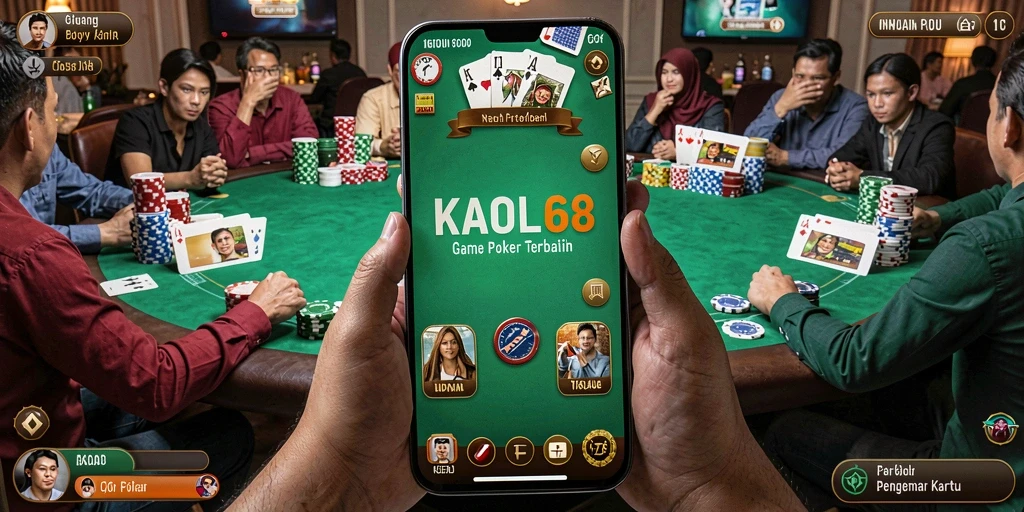 Screenshot gameplay KAOL68 yang menunjukkan keseruan bermain poker.