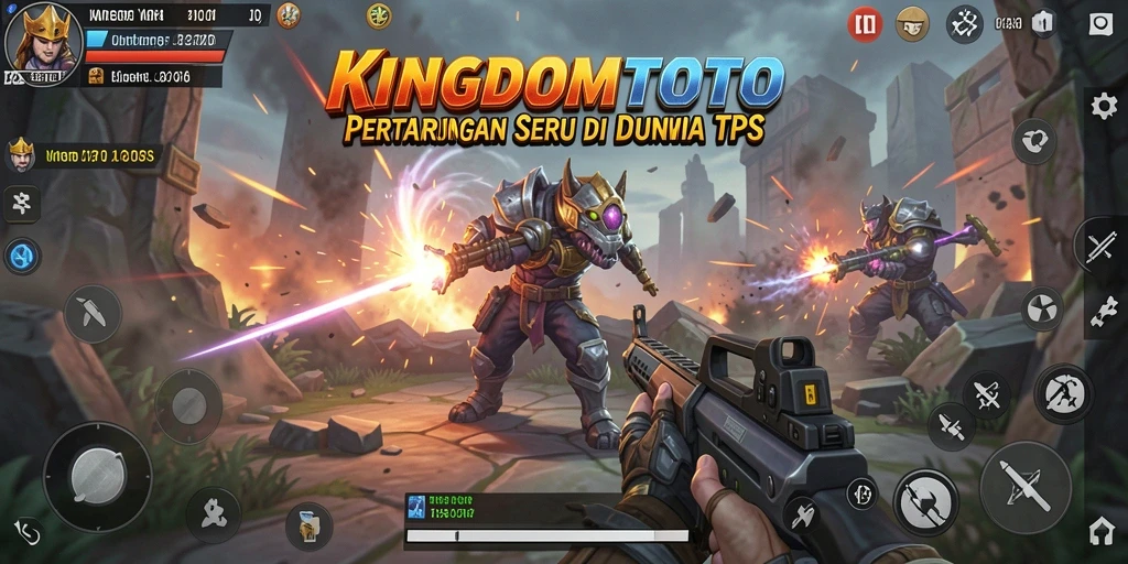 Gameplay seru dalam KINGDOMTOTO saat bertempur di arena.