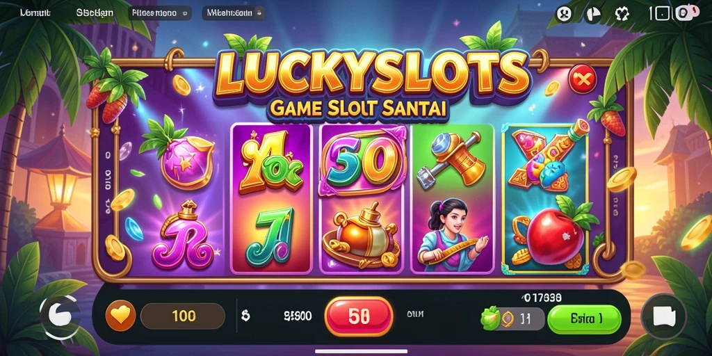 Tampilan gameplay LUCKYSLOTS yang seru dan interaktif.