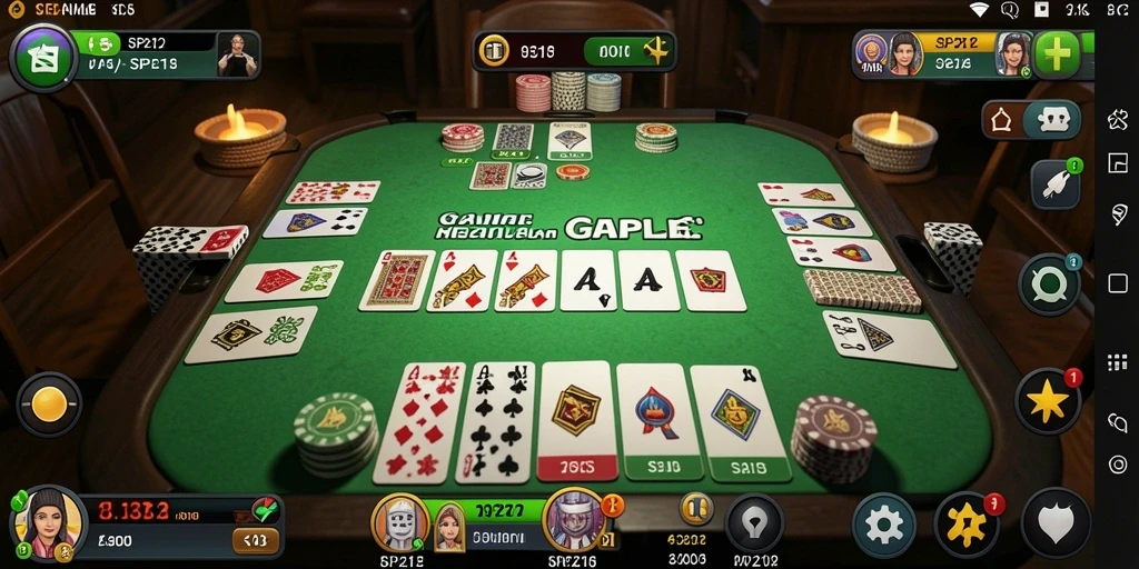 Screenshot Game SP212 menampilkan momen seru permainan Gaple.