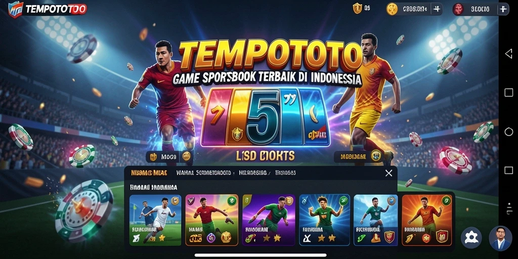 Tampilan gameplay Sportsbook yang menarik dan interaktif di TEMPOTOTO.