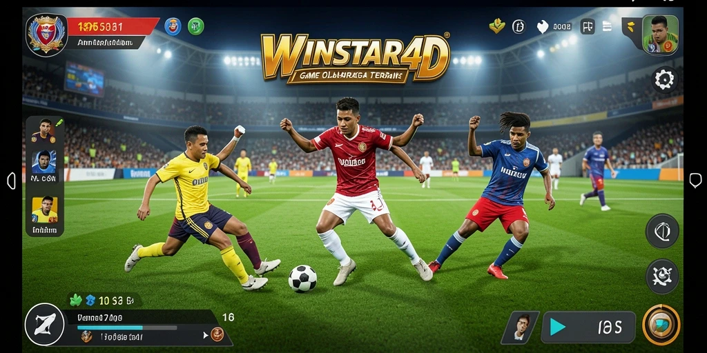 Tampilan gameplay seru di WINSTAR4D dengan aksi olahraga mendebarkan.